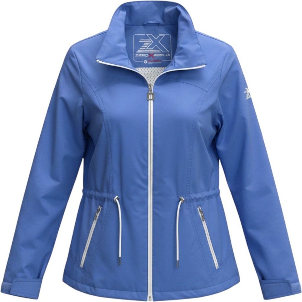 ZeroXposur Womens Blue Lightweight Mesh Lined Windbreaker Jacket Medium READ